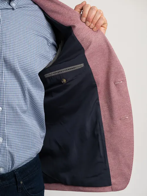 SMART CASUAL SAKO OD TEKSTURIRANE TKANINE 50 CRVENA SLIM