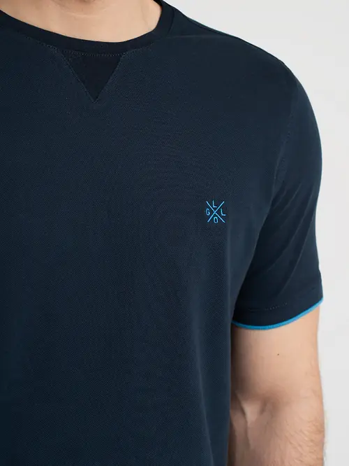 MAJICA OD PIQUÉ PLETIVA S DODATKOM ELASTANA REGULAR NAVY S