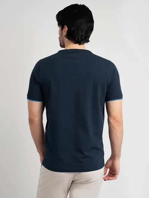 MAJICA OD PIQUÉ PLETIVA S DODATKOM ELASTANA REGULAR NAVY S