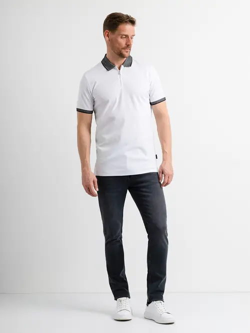 POLO MAJICA SA ZIP OVRATNIKOM OD INTERLOCK PLETIVA XL BIJELA REGULAR