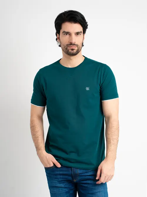 MAJICA OD PIQUÉ PLETIVA S DODATKOM ELASTANA M ZELENA REGULAR