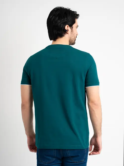 MAJICA OD PIQUÉ PLETIVA S DODATKOM ELASTANA M ZELENA REGULAR
