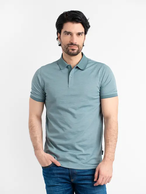 POLO MAJICA OD DVOBOJNOG INTERLOCK PLETIVA M TAMNO SIVA SLIM
