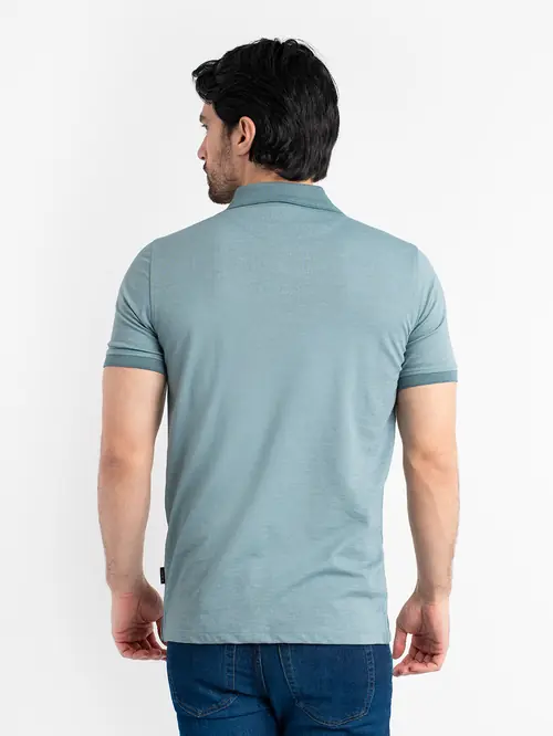 POLO MAJICA OD DVOBOJNOG INTERLOCK PLETIVA M TAMNO SIVA SLIM