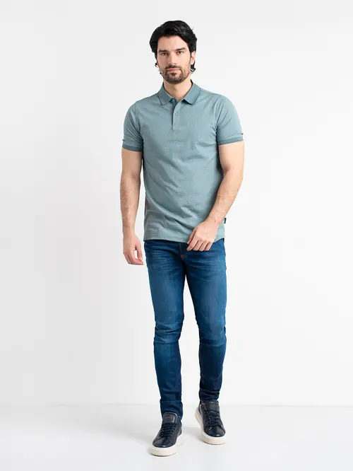 POLO MAJICA OD DVOBOJNOG INTERLOCK PLETIVA M TAMNO SIVA SLIM