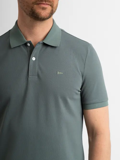 POLO MAJICA KRATKIH RUKAVA S IZVEZENIM LOGOM SLIM SVIJETLO ZELENA S