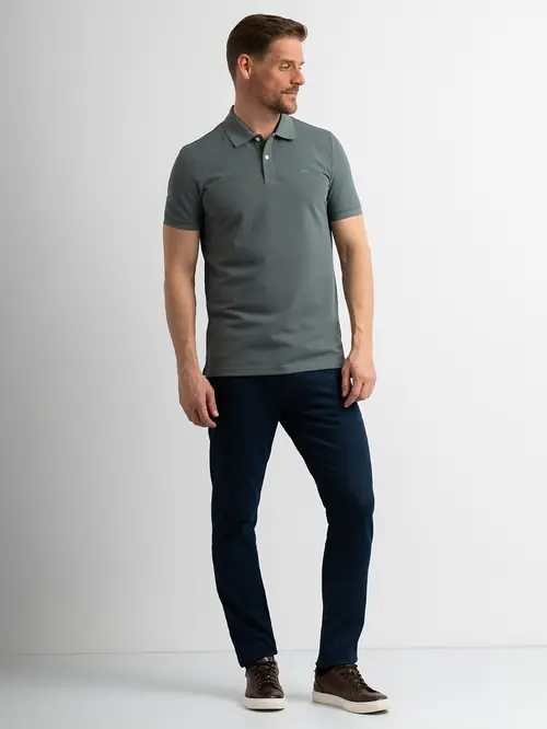 POLO MAJICA KRATKIH RUKAVA S IZVEZENIM LOGOM SLIM SVIJETLO ZELENA M