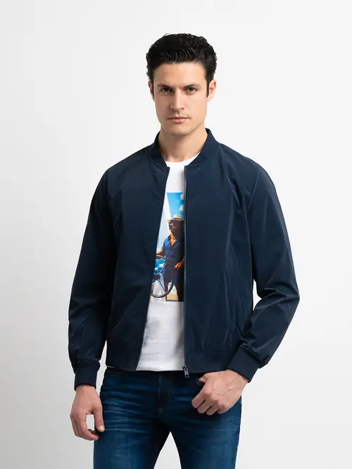 BOMBER JAKNA OD POLIURETANA NAVY M