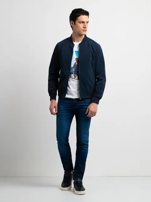BOMBER JAKNA OD POLIURETANA NAVY M