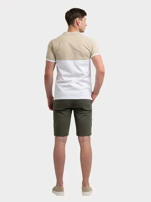 POLO MAJICA Z COLOUR BLOCK DIZAJNOM M BELA REGULAR
