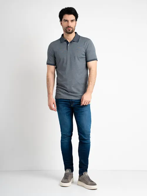 POLO MAJICA OD DVOBOJNOG INTERLOCK PLETIVA REGULAR PLAVA XL