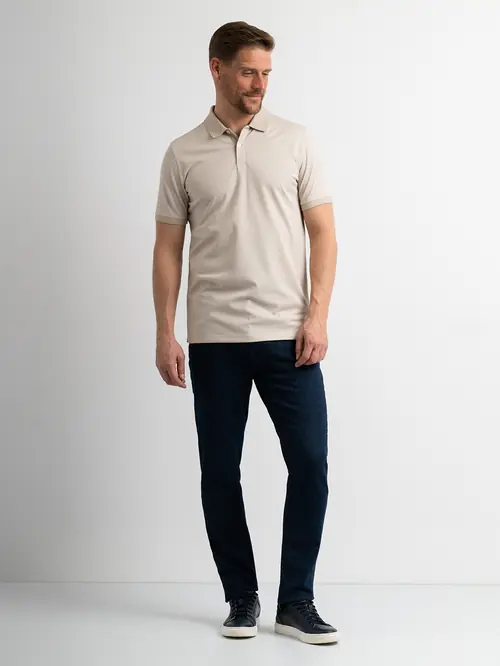 POLO MAJICA OD DVOBOJNOG INTERLOCK PLETIVA XL BEŽ REGULAR