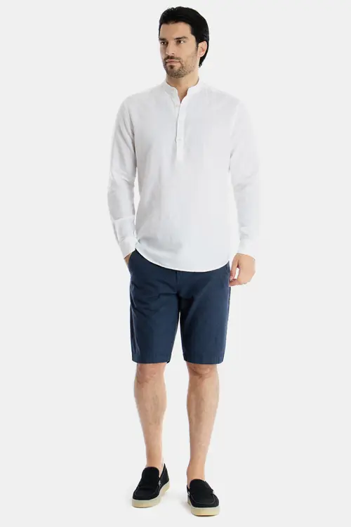 LANENE KRATKE HLAČE CHINO NAVY 48