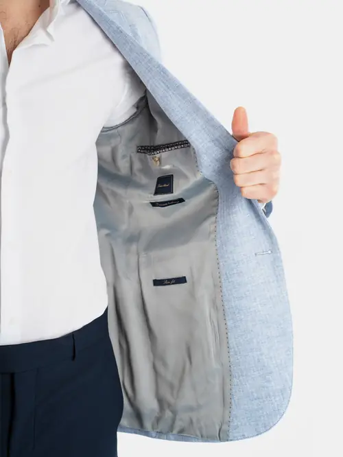 LANENI SUKNJIČ CASUAL SLIM SVETLO MODRA 54