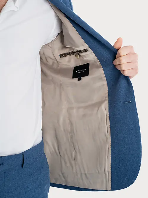 LANENI SAKO OD ODIJELA 52 NAVY SLIM