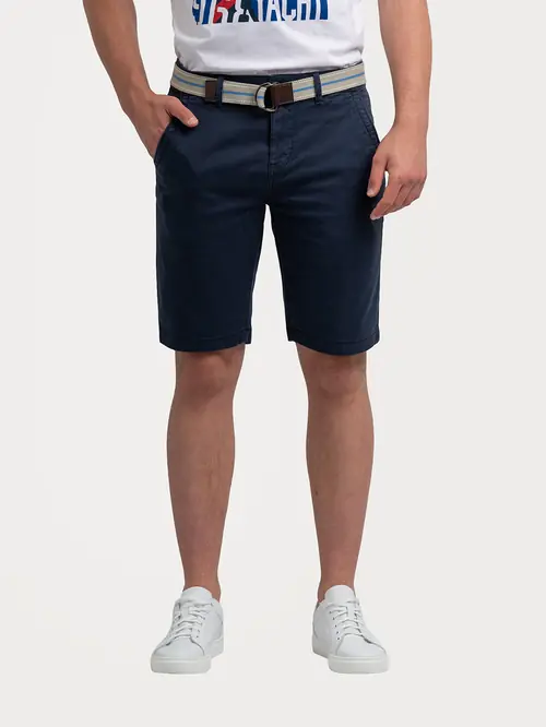 CHINO KRATKE HLAČE S REMENOM 50 NAVY