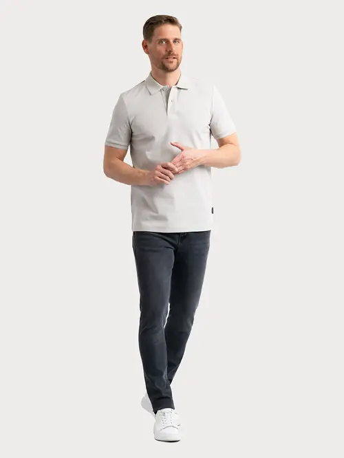 POLO MAJICA KRATKIH RUKAVA S VISOKIM UDJELOM PAMUKA XL SVIJETLO SIVA REGULAR