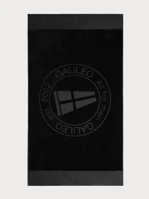 RUČNIK ZA PLAŽU S GALILEO LOGOM CRNA ONE SIZE