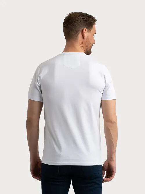 PAMUČNA MAJICA S DODATKOM ELASTANA L BIJELA SLIM