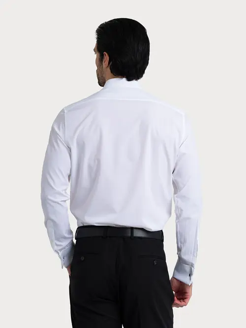 SVEČANA KOŠULJA OD STRETCH TKANINE S ELASTANOM SLIM BIJELA S
