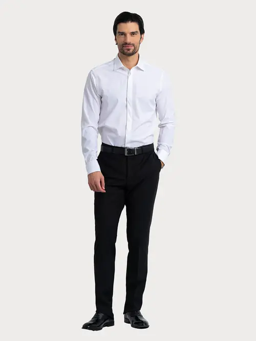 SVEČANA KOŠULJA OD STRETCH TKANINE S ELASTANOM SLIM BIJELA S