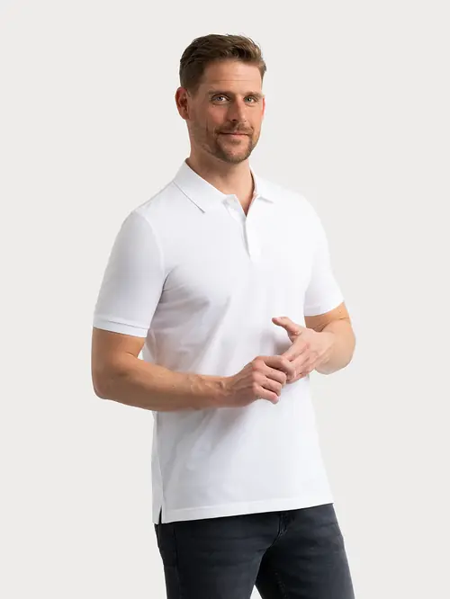 POLO MAJICA KRATKIH RUKAVA S IZVEZENIM LOGOM S BIJELA SLIM