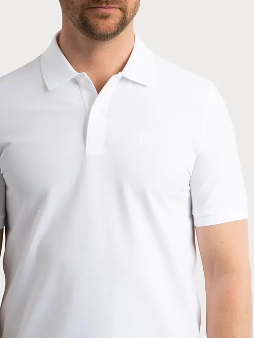 POLO MAJICA KRATKIH RUKAVA S IZVEZENIM LOGOM S BIJELA SLIM