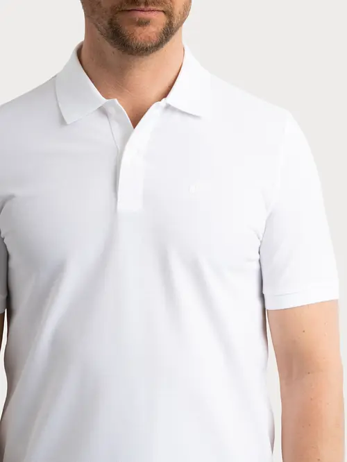 POLO MAJICA KRATKIH RUKAVA S IZVEZENIM LOGOM M BIJELA SLIM