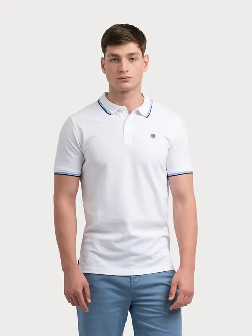 POLO MAJICA IZ 100 % BOMBAŽA M BELA SLIM