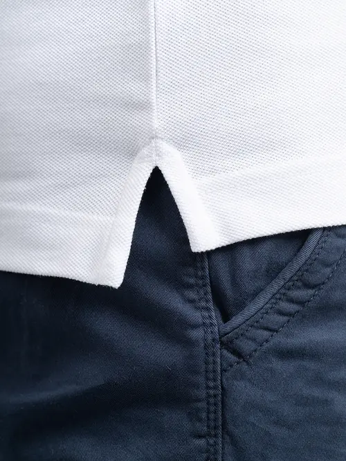 POLO MAJICA S GUMENIM LOGOM S BIJELA SLIM