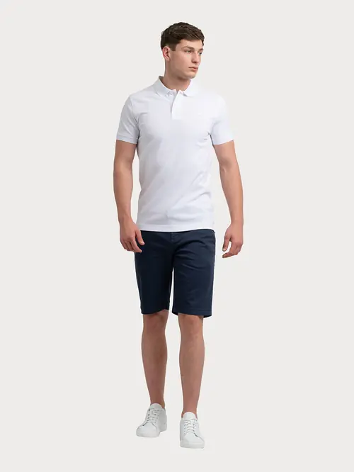 POLO MAJICA Z GUMIJASTIM LOGOTIPOM L BELA SLIM