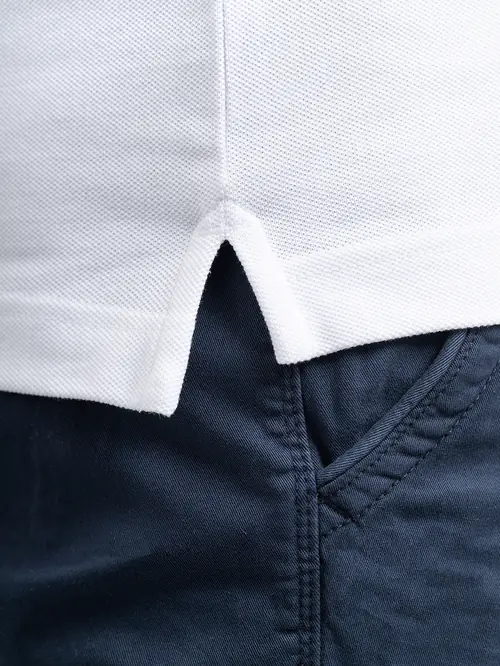 POLO MAJICA S GUMENIM LOGOM XL BIJELA SLIM
