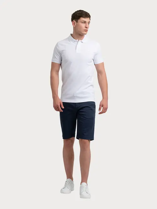 POLO MAJICA S GUMENIM LOGOM XL BIJELA SLIM