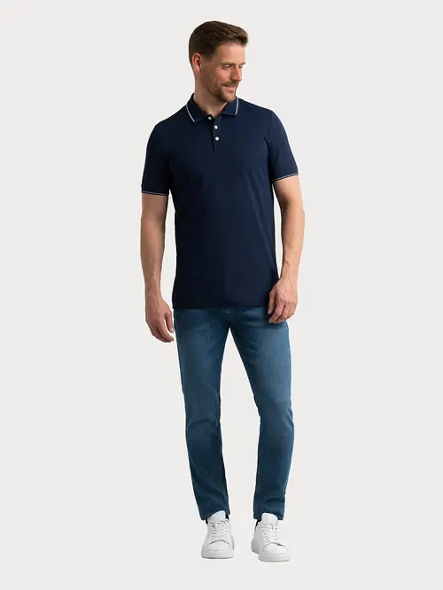 POLO MAJICA S KONTRASTNIM DETALJIMA M NAVY SLIM
