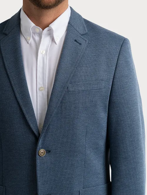 SAKO OD TEKSTURIRANE TKANINE - SMART CASUAL 50 PLAVA SLIM