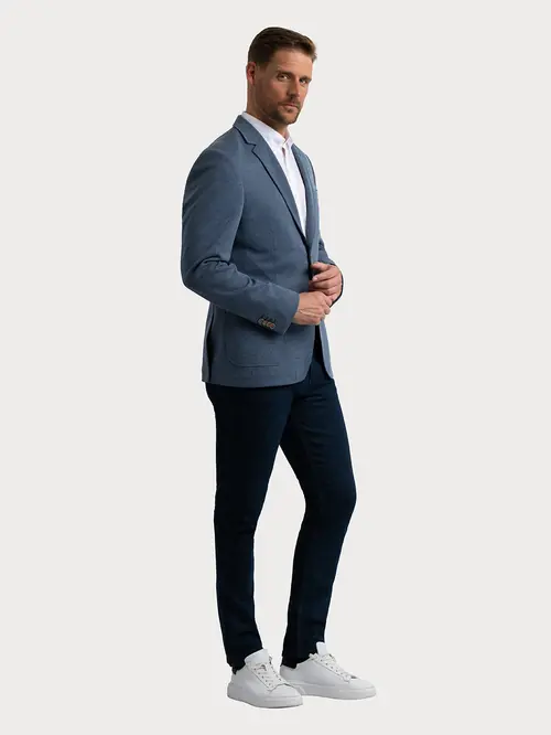SAKO OD TEKSTURIRANE TKANINE - SMART CASUAL 50 PLAVA SLIM