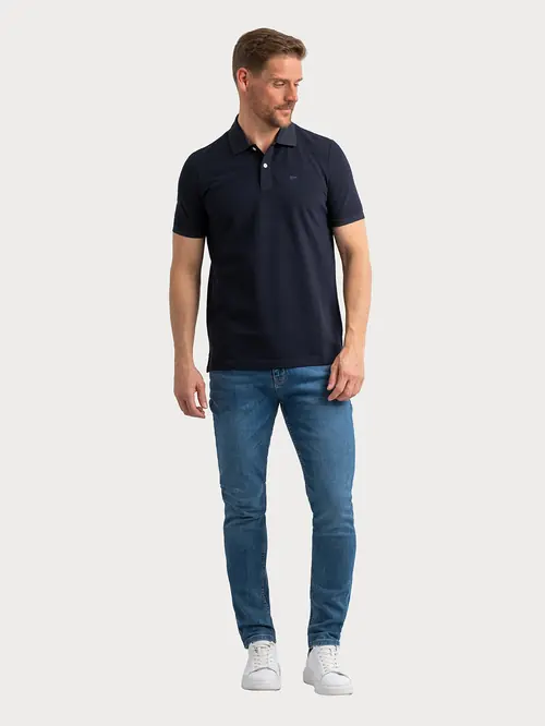 POLO MAJICA KRATKIH RUKAVA S IZVEZENIM LOGOM S NAVY SLIM