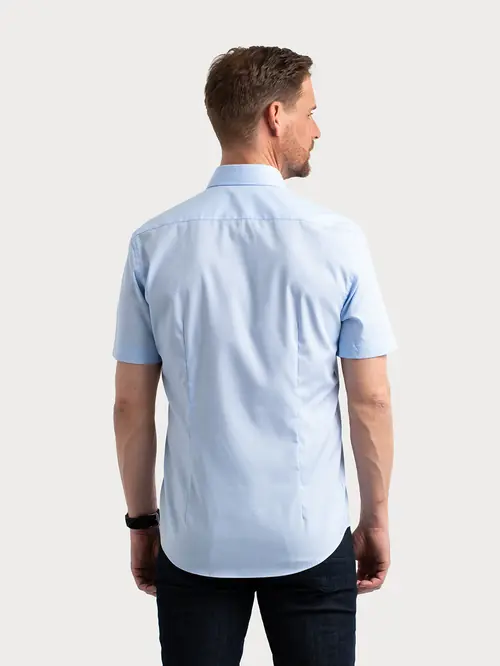 POSLOVNA KOŠULJA KRATKIH RUKAVA 100% PAMUK NON-IRON S PLAVA SLIM