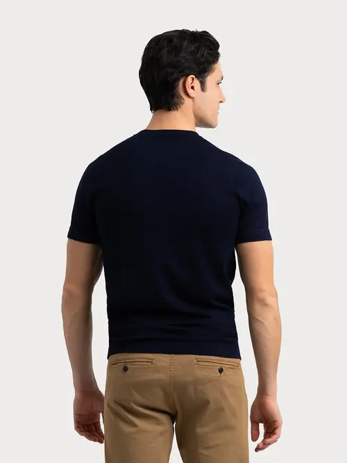 PLETENA MAJICA KRATKIH RUKAVA M NAVY REGULAR