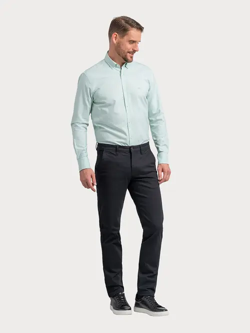 CHINO HLAČE S LIOCELOM 48 MAT CRNA SLIM