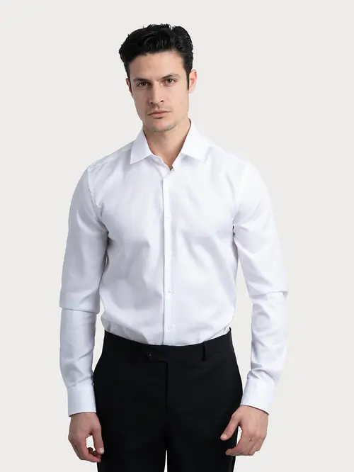 NON-IRON POSLOVNA KOŠULJA OD OXFORD TKANINE 100% PAMUK S BIJELA SLIM