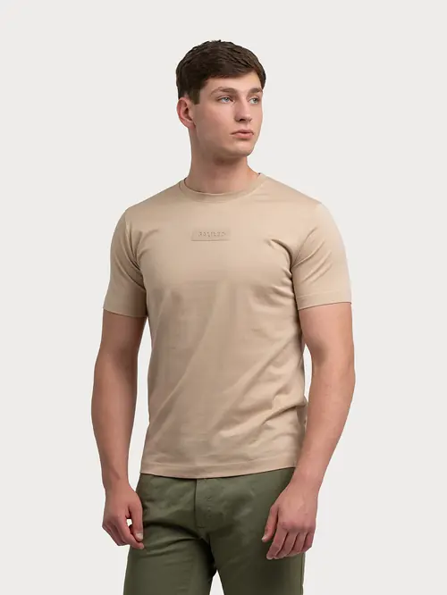 MAJICA OD JERSEY PAMUKA S LOGOM S BEŽ REGULAR