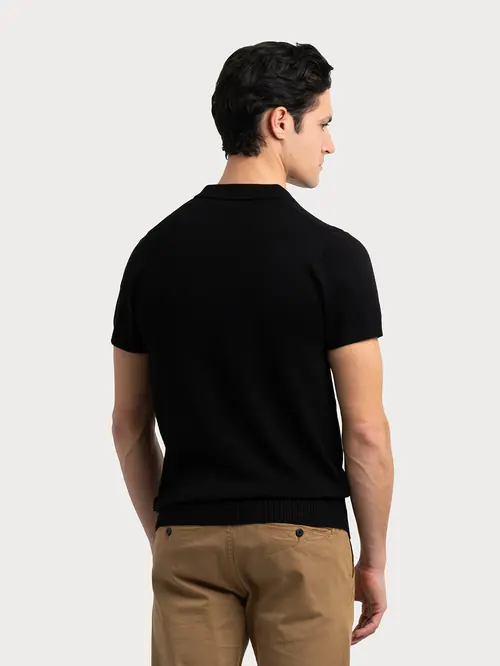 POLO MAJICA OD PLETIVA L CRNA REGULAR
