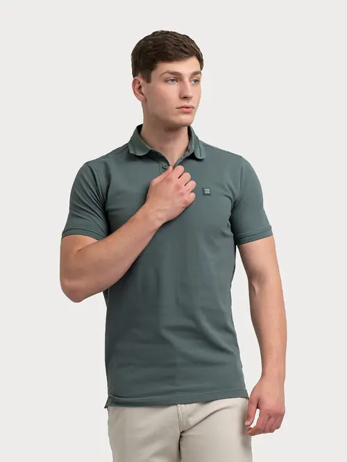 POLO MAJICA S LOGO APLIKACIJOM M ZELENA SLIM