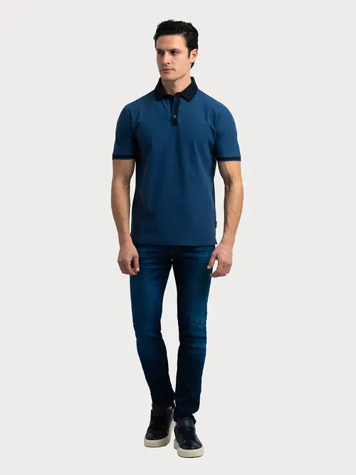 POLO MAJICA OD MERCERIZIRANOG PAMUKA M PLAVA REGULAR