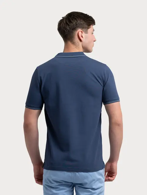 POLO MAJICA S PATENTNIM ZATVARAČEM M PLAVA REGULAR