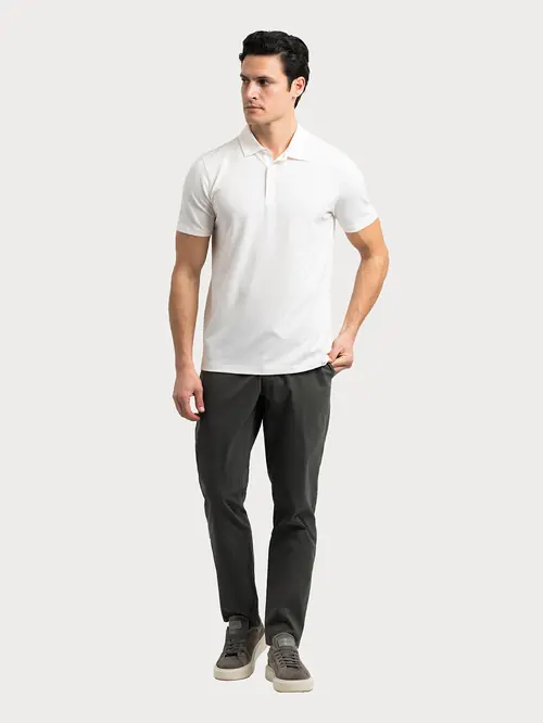 CHINO HLAČE S VEZICOM 48 Maslinasto zelena REGULAR