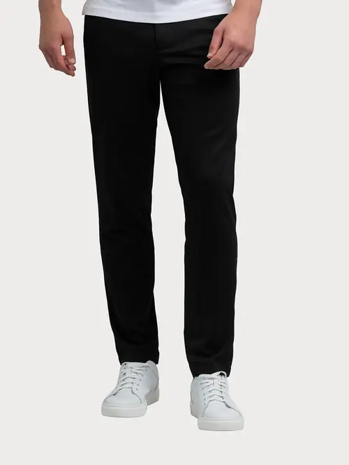 HLAČE ZA OBLEKO SMART CASUAL 44 ČRNA SLIM