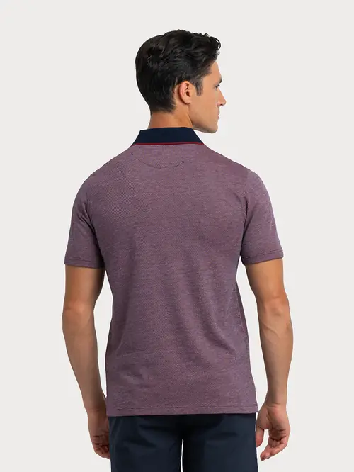 POLO MAJICA OD DVOBOJNOG PLETIVA M BORDO REGULAR