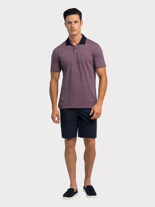 POLO MAJICA OD DVOBOJNOG PLETIVA M BORDO REGULAR